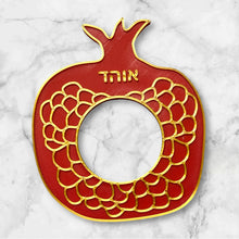 Load image into Gallery viewer, Personal Custom Pomegranate Napkin Ring Home Table Decoration Hebrew