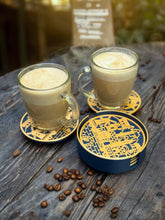 Load image into Gallery viewer, GOLDEN JERUSALEM Drink Coaster Hot for Tabletop Protection Home Table Decoration Jewish Hebrew Rosh Ha-Shana