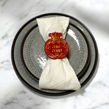 Load image into Gallery viewer, Pomegranate Napkin Ring | Home Table Decoration | Jewish Hebrew Rosh Ha-Shana Produced by 3D Kitchen Art