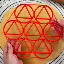 Load image into Gallery viewer, Purim Hamentashen Humentashen x7 MultiCutter Cereal Oznei Haman Cookie Cutter Mold Produced by 3D Kitchen Art