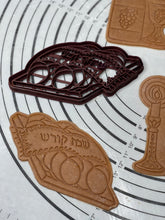 Load image into Gallery viewer, Set of 3 Shabbat, Shabbos, Shabbath Cookie Cutters & Molds