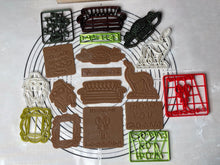 Load image into Gallery viewer, Premium Quality Set of 9 Friends Central Perk, How You Doing, You're My Lobster, Joey Doesn't Share Food, Turkey, Cookie Cutters & Molds