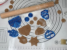 Load image into Gallery viewer, Set of 7 Hanukkah Cookie Cutters and Molds Produced by 3D Kitchen Art