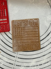Load image into Gallery viewer, Let’s Go Brandon American Flag Cookie Cutter & Mold 5-Inch-Scale Produced by 3D Kitchen Art