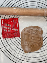 Load image into Gallery viewer, Let’s Go Brandon American Flag Cookie Cutter & Mold 5-Inch-Scale Produced by 3D Kitchen Art