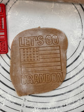 Load image into Gallery viewer, Let’s Go Brandon American Flag Cookie Cutter & Mold 5-Inch-Scale Produced by 3D Kitchen Art