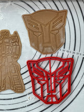Load image into Gallery viewer, Premium Quality Set of 2 Transformers Autobot Symbol Optimus Prime Cookie Cutters And Molds by 3D Kitchen Art