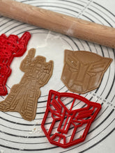 Load image into Gallery viewer, Premium Quality Set of 2 Transformers Autobot Symbol Optimus Prime Cookie Cutters And Molds by 3D Kitchen Art