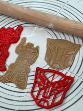 Load image into Gallery viewer, Premium Quality Set of 2 Transformers Autobot Symbol Optimus Prime Cookie Cutters And Molds by 3D Kitchen Art