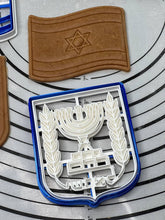 Load image into Gallery viewer, Set of 2 Flag of Israel and Emblem of Israel