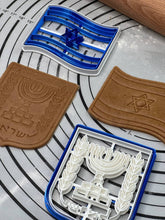Load image into Gallery viewer, Set of 2 Flag of Israel and Emblem of Israel