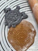 Load image into Gallery viewer, Shield With Sword and Axes