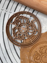 Load image into Gallery viewer, Red Wolf Fenrir Viking Shield