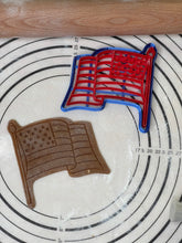 Load image into Gallery viewer, USA Flag Cookie Cutter & Mold 4.1” Produced by 3D Kitchen Art