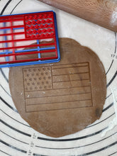 Load image into Gallery viewer, USA Patriot Flag Cookie Cutter & Mold 3” Produced by 3D Kitchen Art