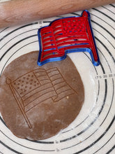Load image into Gallery viewer, USA Flag Cookie Cutter & Mold 4.1” Produced by 3D Kitchen Art