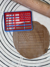 Load image into Gallery viewer, USA Patriot Flag Cookie Cutter & Mold 3” Produced by 3D Kitchen Art