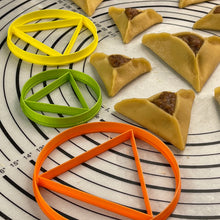 Load image into Gallery viewer, Purim Hamentashen Humentashen Oznei Haman Cookie Cutters by 3D Kitchen Art