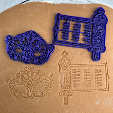Load image into Gallery viewer, Purim Mask & Purim Megillat Esther Scroll Cookie Cutter & Mold by 3D Kitchen Art