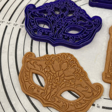 Load image into Gallery viewer, Purim Mask & Purim Megillat Esther Scroll Cookie Cutter & Mold by 3D Kitchen Art