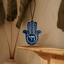 Load image into Gallery viewer, Hamsa Chai Hand Ornament | Wall decor | Yoga | Jewish Decoration
