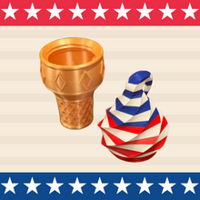 Load image into Gallery viewer, LIMITED EDITION 3D Printed “Patriot ” Ice Cream Cone Box
