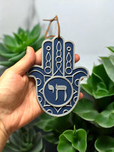 Load image into Gallery viewer, Hamsa Chai Hand Ornament | Wall decor | Yoga | Jewish Decoration
