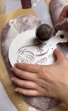 Load image into Gallery viewer, Rising Lions | עמ כלביא Jewish Bread Stencil Produced by 3D Kitchen Art
