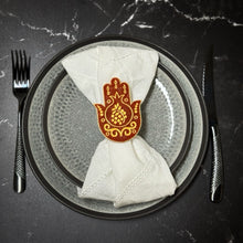 Load image into Gallery viewer, Pomegranate Hamsa Napkin Ring
