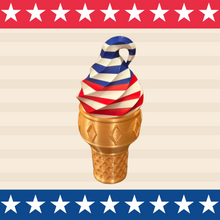 Load image into Gallery viewer, LIMITED EDITION 3D Printed “Patriot ” Ice Cream Cone Box
