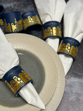 Load image into Gallery viewer, Shabbat Shalom Golden Jerusalem Napkin Ring Home Table Decoration
