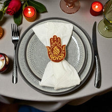 Load image into Gallery viewer, Pomegranate Hamsa Napkin Ring
