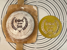 Load image into Gallery viewer, Baked with Love - Artisan Home Baked Bread Stencil Size - L 6-Inch-Scale Produced by 3D Kitchen Art
