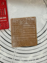 Load image into Gallery viewer, Let’s Go Brandon American Flag Cookie Cutter &amp; Mold 5-Inch-Scale Produced by 3D Kitchen Art
