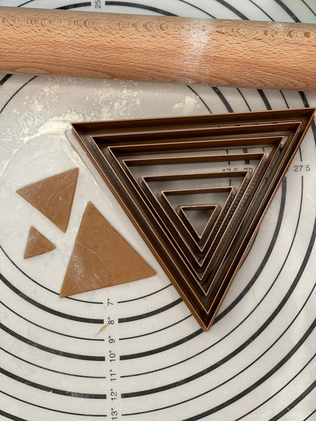 Premium Quality Set if 7 “Triangle” Cake, Biscuit & Cookie Cuttes Produced by 3D Kitchen Art