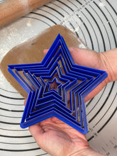 Load image into Gallery viewer, Premium Quality Set if 7 “Star” Cake, Biscuit &amp; Cookie Cuttes Produced by 3D Kitchen Art
