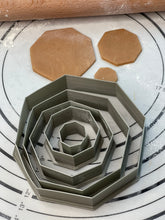 Load image into Gallery viewer, Premium Quality Set if 7 “Octagon” Cake, Biscuit &amp; Cookie Cuttes Produced by 3D Kitchen Art
