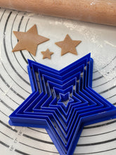 Load image into Gallery viewer, Premium Quality Set if 7 “Star” Cake, Biscuit &amp; Cookie Cuttes Produced by 3D Kitchen Art
