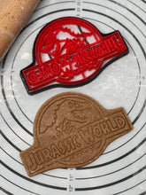 Load image into Gallery viewer, Jurassic World Logo Cookie Cutter Mold 4-Inch-Scale Produced by 3D Kitchen Art
