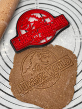 Load image into Gallery viewer, Jurassic World Logo Cookie Cutter Mold 4-Inch-Scale Produced by 3D Kitchen Art
