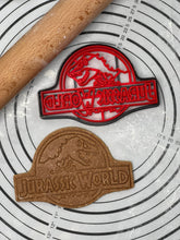 Load image into Gallery viewer, Jurassic World Logo Cookie Cutter Mold 4-Inch-Scale Produced by 3D Kitchen Art
