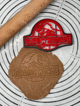 Load image into Gallery viewer, Jurassic World Logo Cookie Cutter Mold 4-Inch-Scale Produced by 3D Kitchen Art
