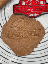 Load image into Gallery viewer, Jurassic World Logo Cookie Cutter Mold 4-Inch-Scale Produced by 3D Kitchen Art
