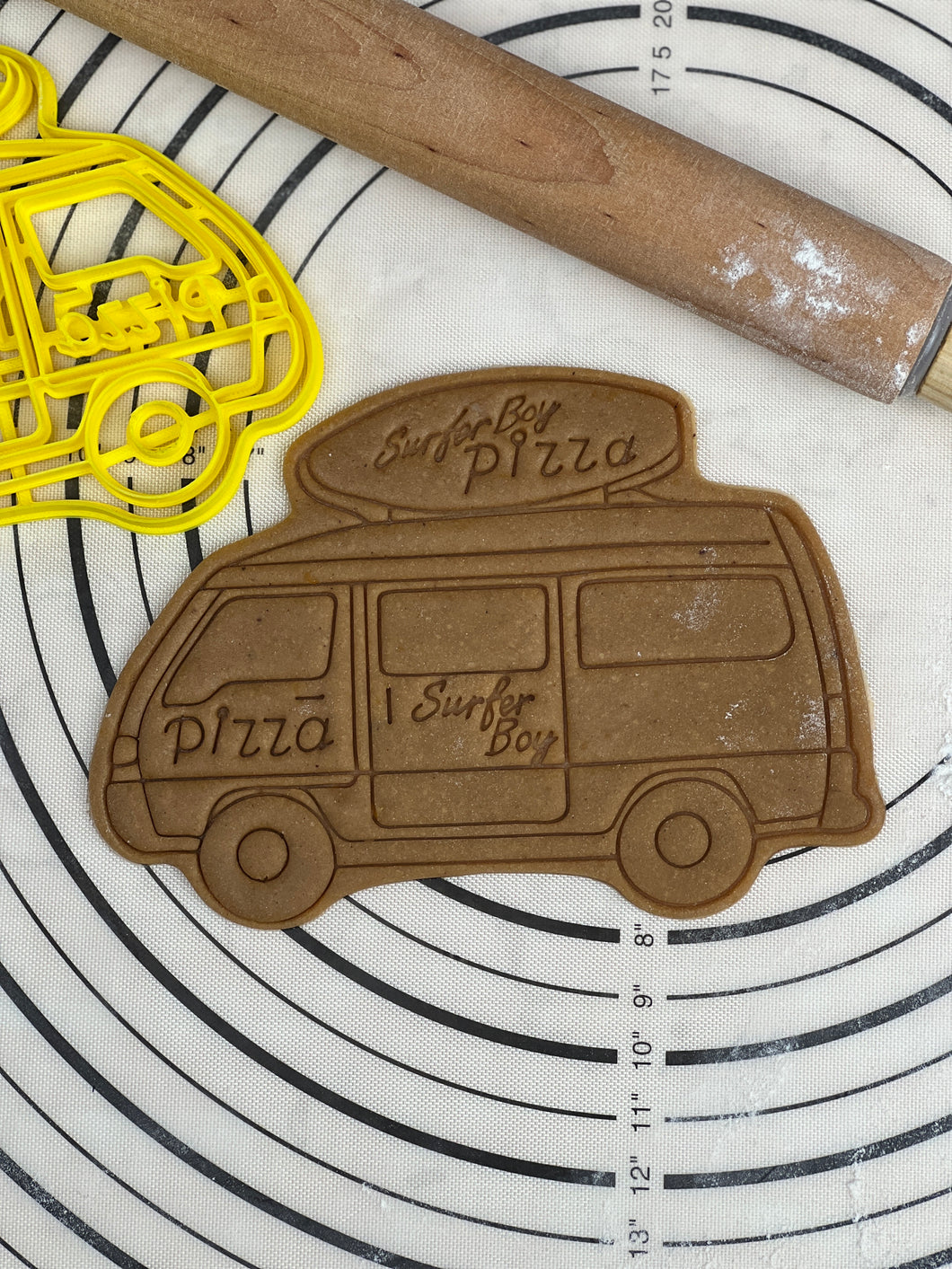 Surfer Pizza Stranger Things Cookie Cutter